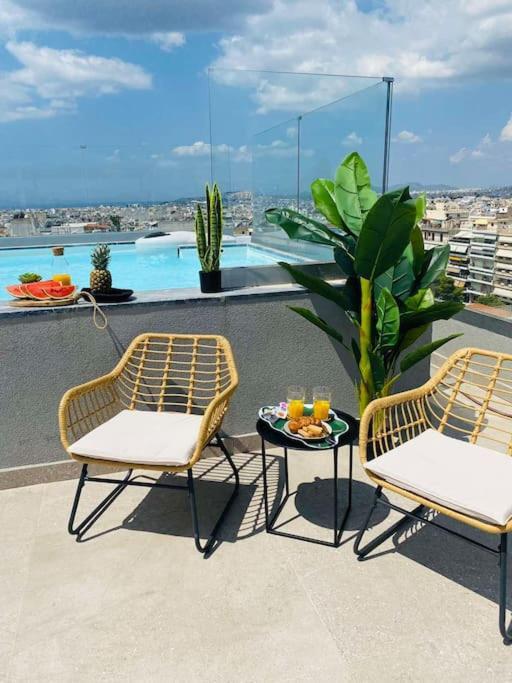 New 2Bd Aprt With Shared Rooftop Pool D3 Athen Exterior foto
