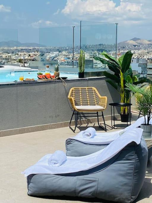 New 2Bd Aprt With Shared Rooftop Pool D3 Athen Exterior foto
